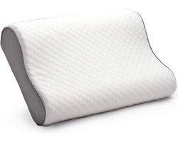Sleeptight® Orthopedisch Hoofdkussen Nekklachten – Aanbevolen door Ergotherapeuten - Ergonomisch Slaapkussen tegen Nekpijn & Rugpijn – Anti Snurk Kussen Voor Zijslapers – Traagschuim Memory Foam – 60×40×12cm