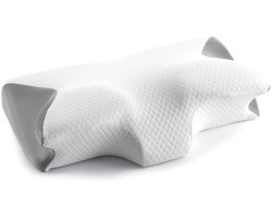 Sleeptight Vlinderkussen - Orthopedisch Hoofdkussen tegen Nekklachten - Ergonomisch Hoofdkussen – Traagschuim Memory Foam - 65x35x13cm