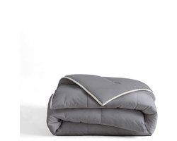 Sleeptime 2 in 1 Omkeerbare Dekbed - Dekbed zonder Overtrek Inclusief Kussenslopen - 200x200 - Antraciet