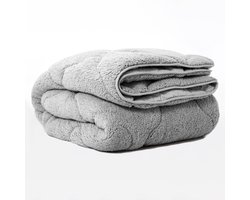 Sleeptime 2 in 1 Teddy Dekbed zonder Overtrek - Dekbed - 240 x 200 cm - Grijs