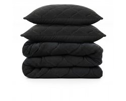 Sleeptime 2 in 1 Teddy Premium Dekbed zonder Overtrek - Dekbed Inclusief Slopen - 200 x 200 cm - Zwart