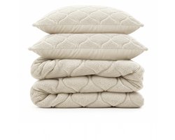 Sleeptime 2 in 1 Teddy Premium Dekbed zonder Overtrek - Dekbed Inclusief Slopen - 240 x 200 cm - Beige