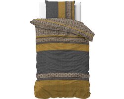Sleeptime Altor Dekbedovertrek - 140x200/220 + 1 kussensloop 60x70 - Goud - Eenpersoons