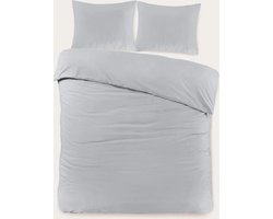 Sleeptime Basic Dekbedovertrek - 240X200/220 + 2 x kussenslopen 60x70 - Grijs