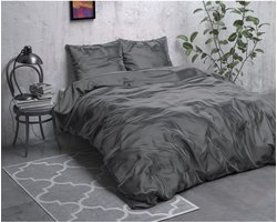 Sleeptime Beauty Skin Care Dekbedovertrek - Tweepersoons- 200x200/220 + 2 kussenslopen 60x70 - Antraciet