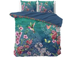 Sleeptime Brenda Dekbedovertrekset - 200x200/220 + 2 kussenslopen 60x70 - Blauw