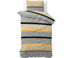 Sleeptime Chezka - Dekbedovertrek - Eenpersoons - 140x200/220 + 1 kussensloop 60x70 - Wit