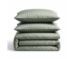 Sleeptime Dallas Hotel Dekbedovertrek - Embossed Microvezel - Tweepersoons 200x200/220 cm - Inclusief 2 Kussenslopen 60x70 cm - Groen