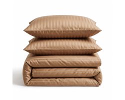 Sleeptime Dallas Hotel Dekbedovertrek - Embossed Microvezel - Tweepersoons 200x200/220 cm - Inclusief 2 Kussenslopen 60x70 cm - Taupe