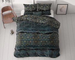 Sleeptime Dekbedovertrek Leopard deco Donker Groen 200 x 200/200 - 2 kussenslopen 60x70 - Tweepersoons