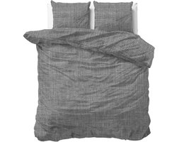 Sleeptime Dekbedovertrek Vintage - Tweepersoons - 200x220 cm - Inclusief 2 Kussenslopen 60x70 cm - Antraciet