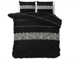 Sleeptime Dervio Dekbedovertrek - 240x200/220 + 2 kussenslopen 60x70 - Antraciet - Lits-Jumeaux