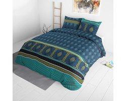 Sleeptime - Eenpersoons Dekbedovertrek Xavier 140x220 cm - Polycotton - Dekbedovertrek met kussensloop