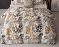 Sleeptime Feather District Dekbedovertrek - 140X200/220 + 1 x kussensloop 60x70 - Zand