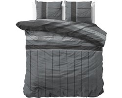 Sleeptime Flanel Kees - Dekbedovertrekset - Tweepersoons - 200x200/220 + 2 kussenslopen 60x70 - Antraciet