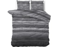 Sleeptime Flanel Marcus Dekbedovertrekset - Tweepersoons - 200x200/220 + 2 kussenslopen 60x70 - Grijs