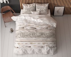 Sleeptime Good Night Dekbedovertrek - 200 x 200/220 + 2 60 x 70 cm kussenslopen - Wit