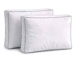 Sleeptime Hotel Boxkussen - Set van 2 - Orthopedisch & Ergonomisch - 50x60x10 cm - Hotelkwaliteit - Katoen - Geschikt voor Alle Slaaphoudingen