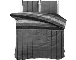 Sleeptime Kees Dekbedovertrek - Tweepersoons 200x200/220 cm - Inclusief 2 Kussenslopen 60x70 cm - Grijs