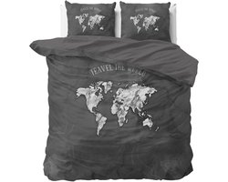 Sleeptime Marble World Dekbedovertrekset - Tweepersoons - 200x200/220 + 2 kussenslopen 60x70 - Antraciet