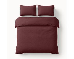 Sleeptime Modern Geo 3D Dekbedovertrek – 200x200/220 cm – Bordeaux