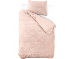 Sleeptime Teddy Dekbedovertrek - 140x200/220 + 1 kussenslopen 60x70 - Roze - Tweepersoons