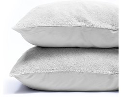 Sleeptime Teddy Kussensloop - 2 Stuks - Teddyfleece - Grijs - 60x70