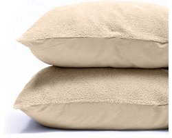 Sleeptime Teddy Kussensloop - 2 Stuks - Teddyfleece - Taupe - 60x70