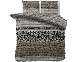 Sleeptime Tiger Leopard Dekbedovertrek - Tweepersoons - 200X200/220 + 2 x kussenslopen 60x70 - Taupe