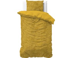 Sleeptime Velvet Touch - Dekbedovertrek - Eenpersoons - 140x200/220 + 1 kussensloop 60x70 - Goud