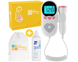 Sleepykids® Doppler Heartbeat Pro - 250 ML Ultrasound Gel - Baby Hartje Monitor - Echo Apparaat - Hartslag Beluisteren - Fetal - Jongen & Meisje - Cadeau Idee