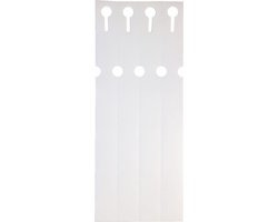 Sleufetiketten, boomlabels 250x25mm wit, 20 stuks