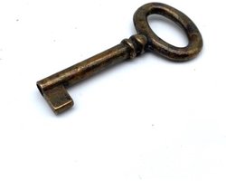 Sleutel Brons Antiek kort 33mm