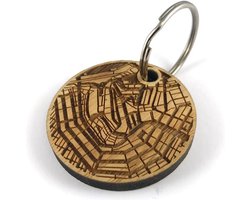 Sleutelhanger Amsterdam - 100% duurzaam bamboe cadeau