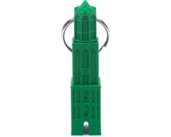 Sleutelhanger Domtoren Utrecht - Beeldje 3D geprint - Groen