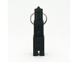 Sleutelhanger Domtoren Utrecht - Beeldje 3D geprint - Zwart