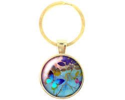 Sleutelhanger Glas - Vlinder