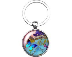 Sleutelhanger Glas - Vlinder