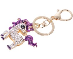 Sleutelhanger Kinderen - Unicorn Accessoire - Tas Decoratie - Kristal Ontwerp - 42 g - Kleurrijk