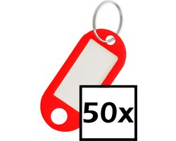 Sleutelhanger Sleutellabel Bagage Label Sleutel Naamlabel - Rood - 50x