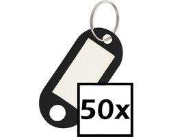 Sleutelhanger Sleutellabel Bagage Label Sleutel Naamlabel - Zwart - 50x