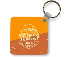 Sleutelhanger - Uitdeelcadeautjes - Vintage - Berg - Tekst - Plastic