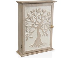 Sleutelkastje Versa Boomstructuur Hout MDF 1,5 x 32 x 26,8 cm