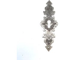 Sleutelplaat antiek Zilver verticaal 129x43mm