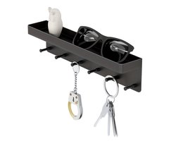Sleutelrekje - Zelfklevend - Sleutelhouder - Sleutelkastje - Sleutelbakje - Modern - Sleutelbord - Zwart