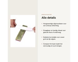 Slijpsteen 10.000 Grit - Dubbele Kanten - Slijpsteen 3000# - Draagbaar - Professionele Natuursteen - Voor Keukengereedschap - Slijpblok