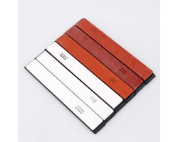 Slijpstenen Set - Wetstenen Keukengereedschap - Messen Scherp Maken - 6 Verschillende Groftes - 165 x 5 x 3 cm