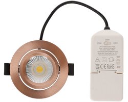 Slim-Fit LED Inbouwspot 4W/6W - Dimbaar, CCT-Switch, Koper Afwerking