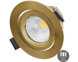 Slim-Fit LED Inbouwspot 4W/6W - Dimbaar, CCT-Switch, Messing Afwerking