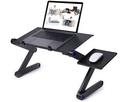 Slim verstelbare laptoptafel 17 inch Zwart
